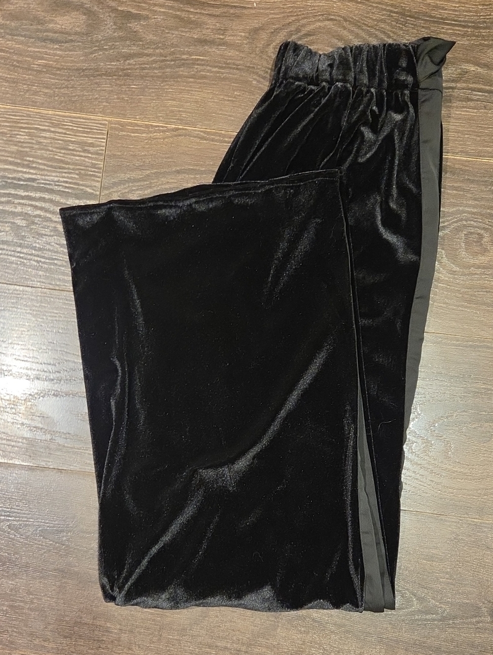 ❤️ KARL LAGERFELD VELVET HIGH RISE WIDE LEG PANTS WITH CREPE SIDE STRIPE, 4 (27) - Picture 8 of 8